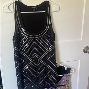 3 tops!!! Express Black Sequin Beaded Tank Top.